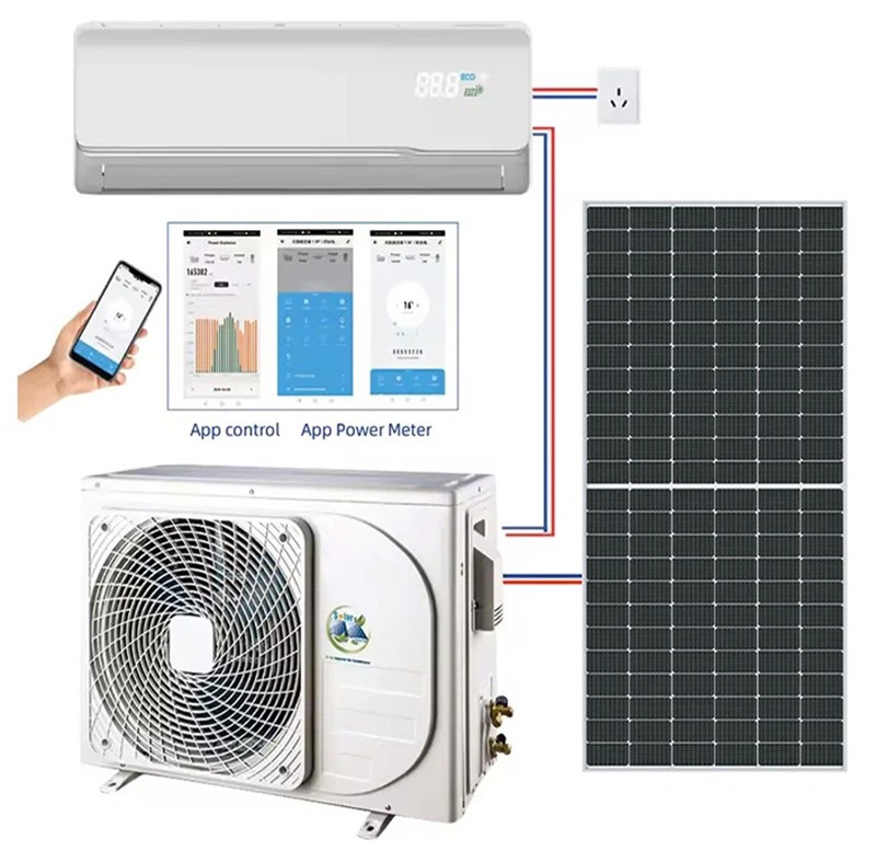 AC DC hybrid solar air conditioner